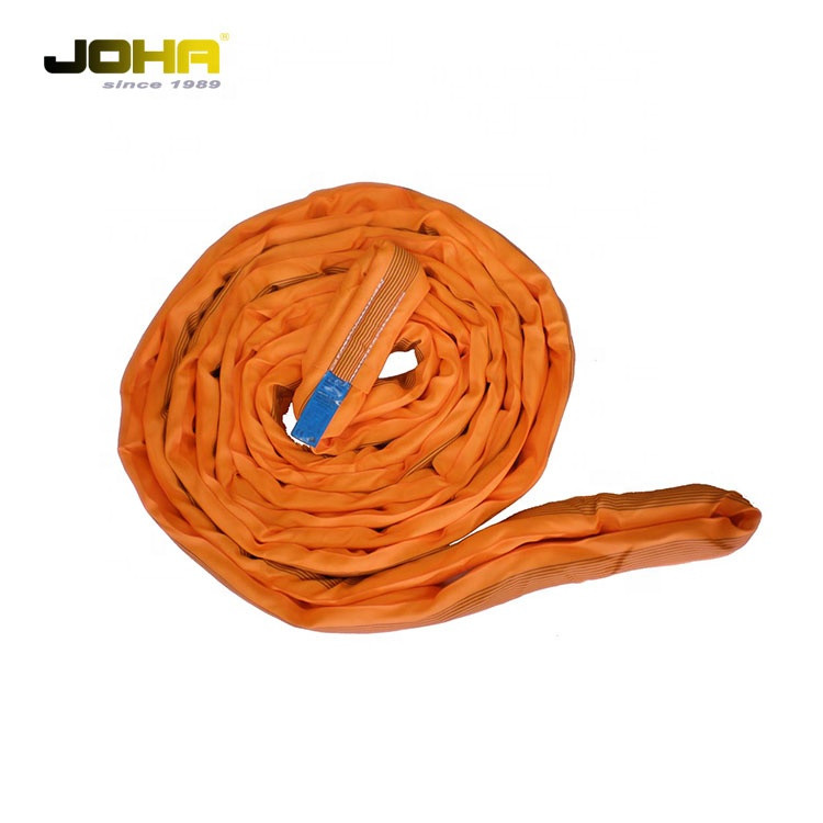 Buy Heavy Duty Crane Lifting Belt Endless Polyester Round Lifting Sling Rope from Taizhou JOHA