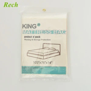 Heavy Duty Plastic King Size Mattress Bag and Mattress Cover for moving and storage