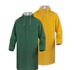 Heavy duty pvc polyester adult yellow plastic raincoat