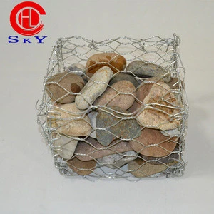 Heavy galvanized hexagonal gabion 100*120 mm mesh count on sale