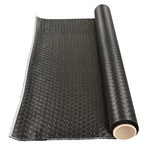 Hexagon honeycomb carbon fiber jacquard fabric for car parts