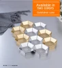 hexagonal 304 stainless steel golden/silver color seasoning dish