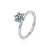 Import High Quality 925 Sterling Silver 1ct D Color Round Brilliant Moissanite Ring 18k White Gold Plated 6 Claws Classic Ring Band from China