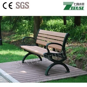 High quality and 100% recycled material wood plastic composite bench for decoration