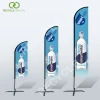 High quality custom logo beach flag stand bow flag banner outdoor advertising flag material sail banner