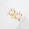 High Quality Gold Plating Geometric Irregular Stud Earrings Statement Personalized Metal Wire Crossed Stud Earrings