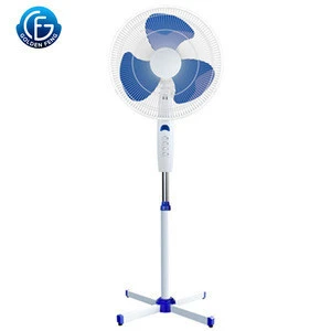 High quality home appliance 16 inch stand floor fan with blue color