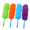 High Quality Microfiber Flexible Fluffy colored Feather Duster with Hanging Pole