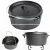 Import High Quality Outdoor Camping Cook Set 7pc Cast Iron Cookware from China