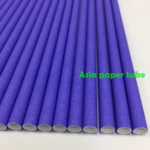 High quality purple paper straws sold directly by the straw bar accessories factory 6*210mm