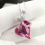 Import high quality rose red Austrian crystal rose design solid silver 925 custom jewelry necklace from China