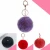 Import High Quality Sales Well  Color Faux Fur Pom Pom Ball Keychains Low Price Puff Ball Bag Charm Metal Keychain from China