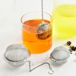 High quality stainless steel loose tea leaf spice filter mesh tea ball infuser