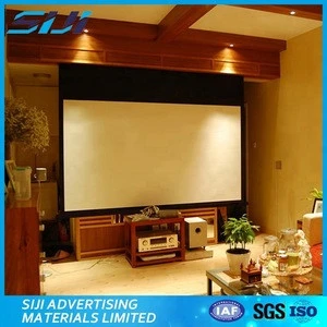 High quality very smooth projection screen fabric black and white color