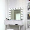 Hollywood Vanity 9 Led Bulb Large Lighted Makeup Mirror Dimmer Table Lamp Stand Makeup Vanity Mirror with Light