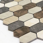 home improvement mixed color hexagon mosaic porcelain tiles for kitchen and bathroom