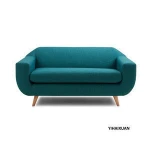 Hot design simple hotel fabric 2 seat lounge sofa