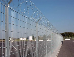 Hot dip galvanized/powder coated Power station fence welded wire mesh fence