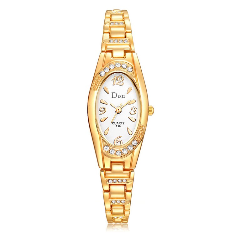 Hot Products Women Diamond Oval Quartz Wrist Watches Ladies Luxury Bracelet Watch