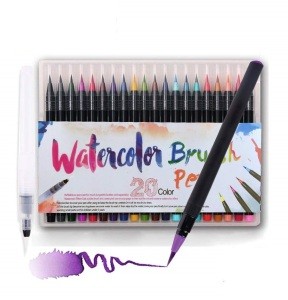 Hot Sale 20pcs Art Drawing Watercolor Brush Pen Colorful Paint Marker Pen