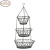 Import Hot Sale 3 Tier Round Black Wire Hanging Storage Basket For Fruit Vegetable Kitchen from China