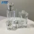 Import Hot Sale 50ml silver gold cap rectangular empty cosmetic glass pump bottle luxury perfume bottle from China