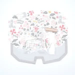 Hot Sale Animals Pattern Cotton Fabric Cute DIY Coin Purse Bag With Metal Silver Clip