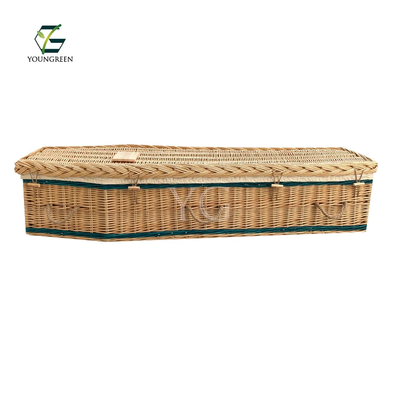 Hot Sale Best Price Wicker Coffin Natural Funeral Cremation Coffins and Caskets