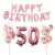 Import hot sale birthday party 32inch rose gold letter balloon happy birthday foil balloon from China