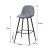 Import Hot Sale Modern Furniture Gray Fabric Cover Metal Leg Bar Stools from China