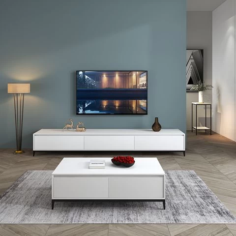 Hot Sale Modern Home Furniture TV Cabinet And Coffee Table Set Design with living room
