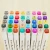 Import hot sales 48 color double tip Marker pen Watercolor brush white color highlighter marker pen from China