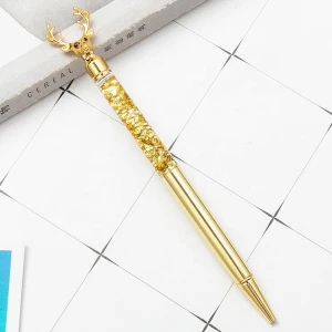 Hot sales promotion bullet-shaped pen tip unique office stationery reindeer-shaped ballpoint pen