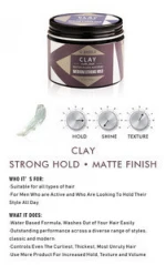 Hot saling in Malaysia black plastic bottle hair styling product clay
