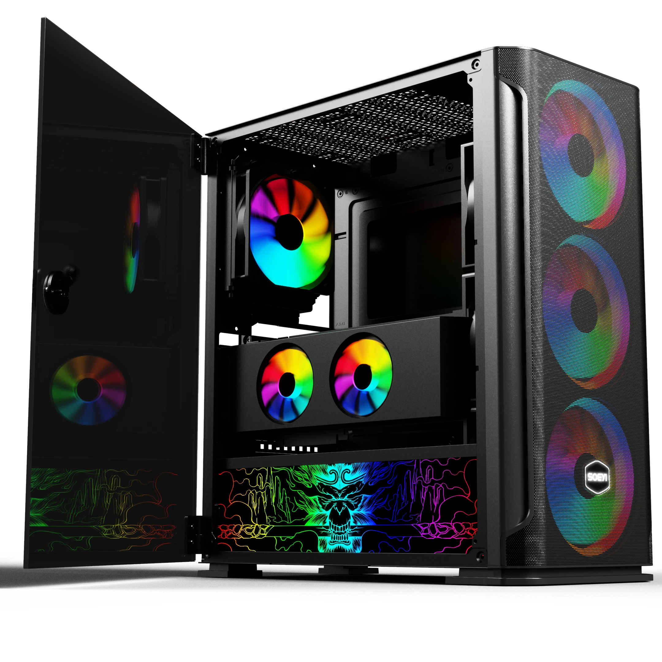 Hot Selling Factory OEM Desktop Case Gamer EATX PC Case Gaming Computer Gaming Case With RGB Fan