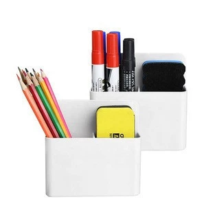 Hot Selling Magnetic Office Pencil Storage Box School Plastic Whiteboard Marker Pen Holder