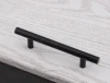Hot selling manufacturers stainless steel furniture handles accessories black T type kitchen cabinet handle