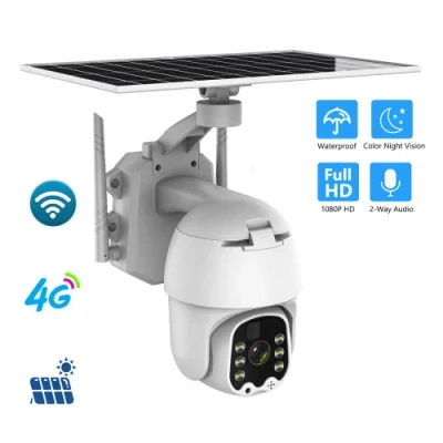 Hot Selling Outdoor 4G Solar Powered PTZ WiFi CCTV Security IP Camera
