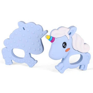 Hot Selling Toys unicorn Silicone  Baby Teethers
