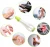 Import Hot-selling Wholesale Plastic Care Relax Double Rubber Roller Massage For Hand Massage and Relief Stress from China