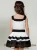 Import hot summer black and white casual dress mother and daughter clothing sets from China