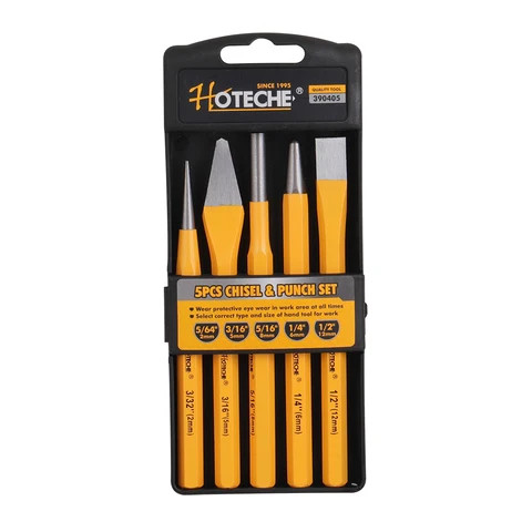 Hoteche 5pcs Chisel & Punch Set    chisel & punch