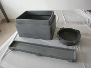 HT-high quality square shape graphite crucible/SIC graphite crucible for melting