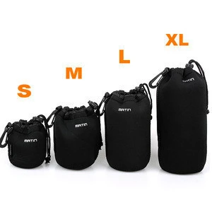 In stock! 1pc Matin Neoprene waterproof Soft Camera Lens Pouch bag Case S / M / L / XL Newest