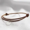 Inspire stainless steel jewelry wholesale personalized disc charm bracelet 2020 new design adjustable leather bracelets