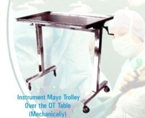 Instrument Mayo Trolley Over The OT Table (Mechanically)