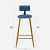 Import Iron gold bar stool simple home backrest chair high stool modern cafe bar chair from China