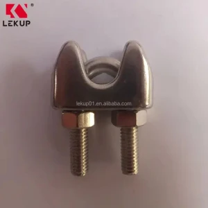Italian Type Cable Clip Clamp High Polished Cable Clamps Stainless Steel AISI304/316 Wire Rope Clip
