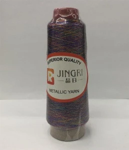 Jing Ri L-87-6S ST-Type MS-TypeThree Colour Six Strands Polyester Weaving Metallic Yarn