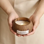 Jinmai Scented Luxury Boxes For Soy Wax Coconut Candles Wood Dough Bowl For Candles